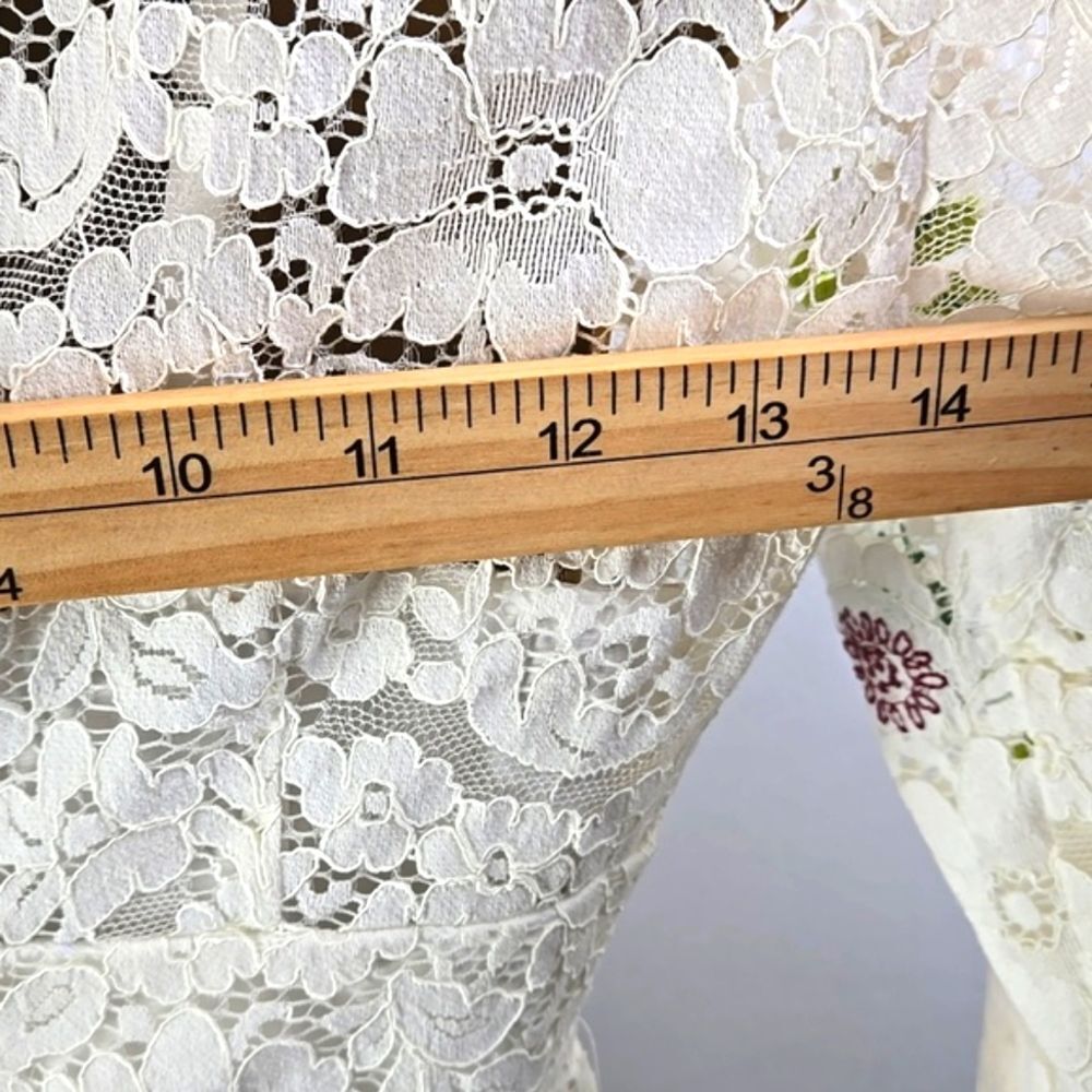 Tracy Reese x Anthropologie Adeline‎ White Lace Embroidered Mini Dress Sz 0P NWT - Picture 12 of 12